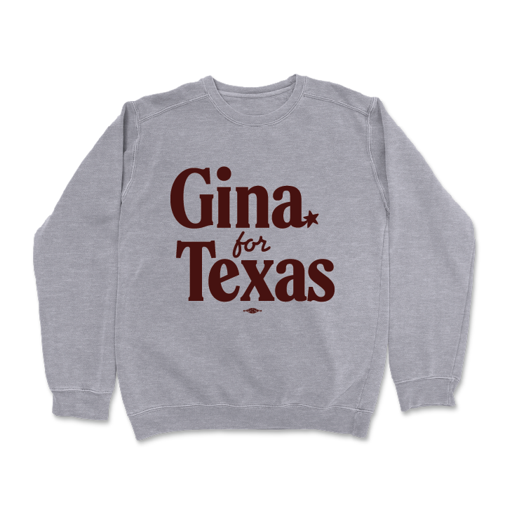 Gina For Texas (Dark Ash Crewneck Sweater)