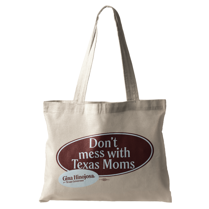 Don't Mess With Texas Moms (Natural Canvas Tote)