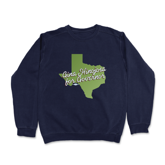 Gina Hinojosa for Governor (Navy Crewneck Sweater)
